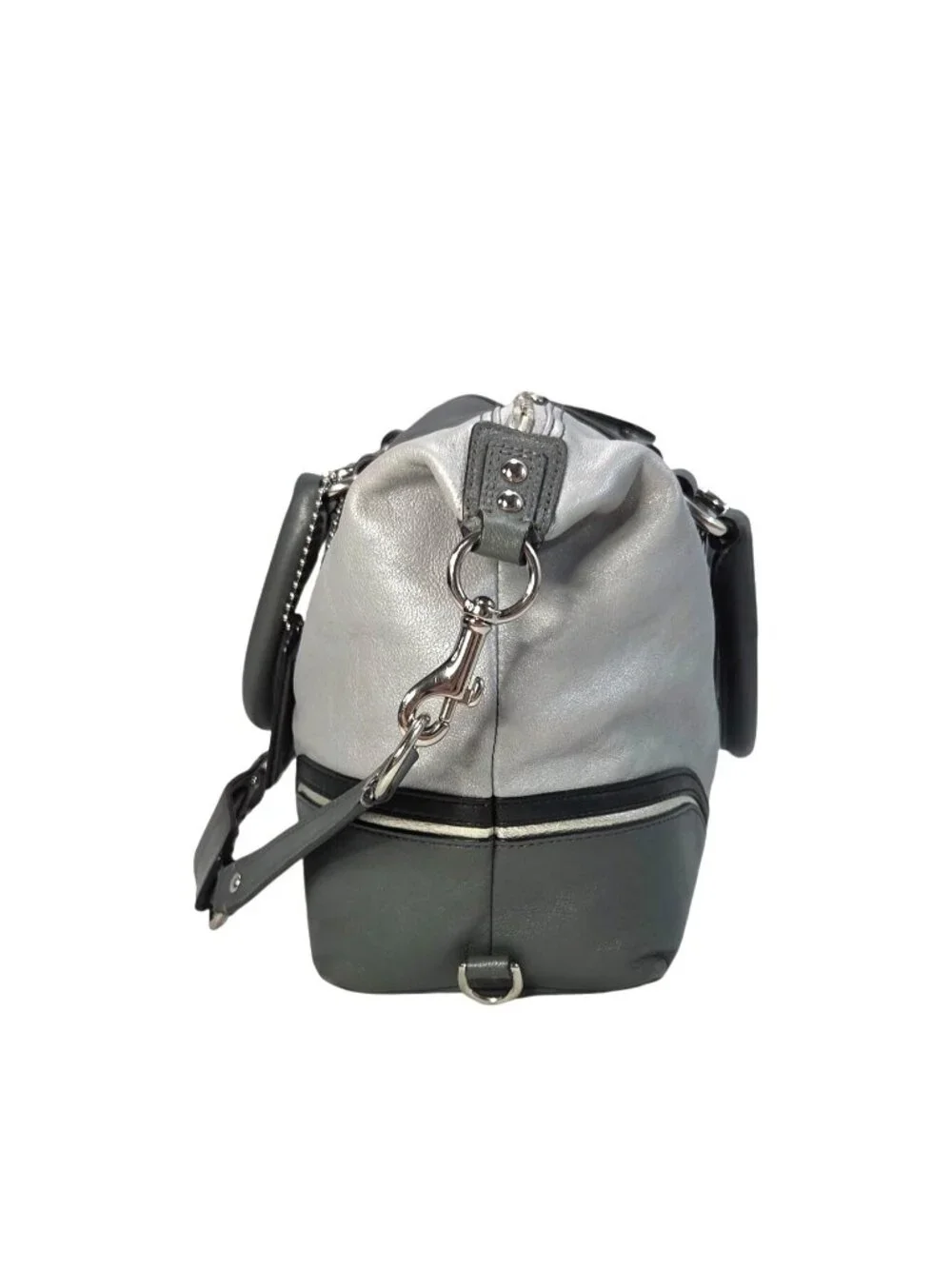 Coach 2012 Ashley Spectator 2-Way Gray Leather Satchel Bag Purse F17455